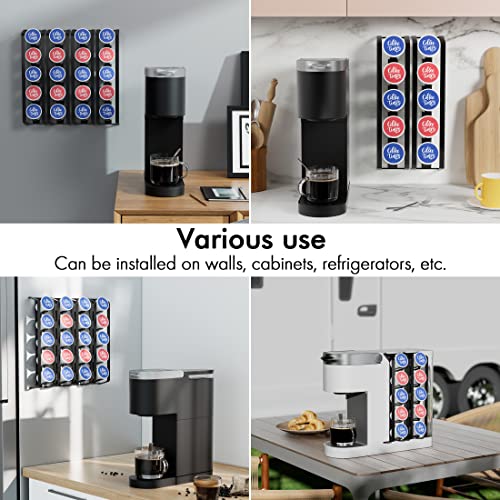 Kes Coffee Pod Holder For Keurig, Side Mount Coffee Pod Holder Adhesive, Sturdy Metal K Cup Organizer And Storage, Matte Black, 2 Pack/For 10 K Cups, Kcph500-Bk-P2 #TOP5