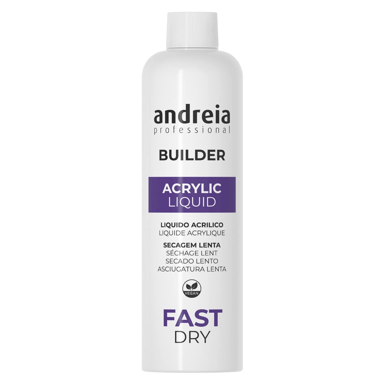 Andreia Professional Monómero acrílico profesional para constructores de uñas líquido, secado rápido, 250 ml, para profesionales, secado rápido, extensiones de adherencia fuerte de calidad de salón
