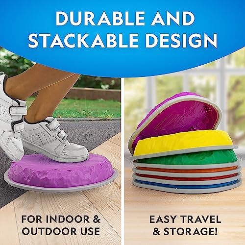 NATIONAL GEOGRAPHIC Stepping Stones for Kids – Durable Non-Slip Stones Encourage Toddler Balance & Gross Motor Skills, Indoor & Outdoor Toys, Obstacle Course, Gifts for Toddlers (Amazon Exclusive) - Image 5