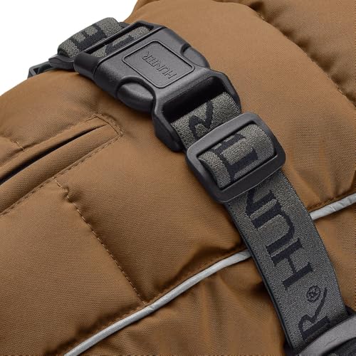 HUNTER Hundemantel Paxson, Farbe: taubenblau, stylischer Puffermantel, wasserabweisend, reflektierende Details, idealer Sitz, warme Wattierung, maschinenwaschbar, Größe: 55