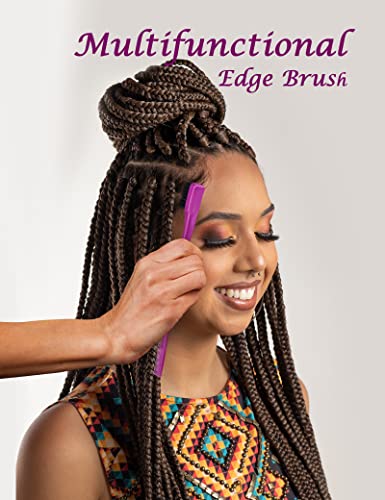 Shineworth 7-Piece Wig Brush Comb Set - Includes 1 Loop Brush, 1 Wide-Tooth Brush, 1 Metal Tail Comb, 2 Edge Brushes & 2 Hair Clips - Perfect For Synthetic Wigs, Hair Extensions & Human Hair #TOP4