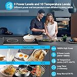 Induktionskochfeld, Aobosi Doppel Induktionskochplatte tragbares Kochfeld mit Warmhaltefunktion, 10 Temperaturstufen und 6 Leistungsstufen, Timer, Max & Min-Taste, 3500Watt, Sensor-Touch-Steuerung – Bild 2