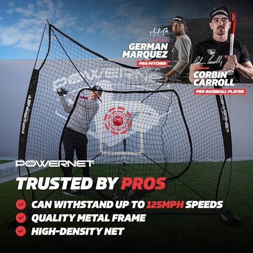 image for PowerNet Baseball & Softball Practice Net 7x7 FT with Accessories for 