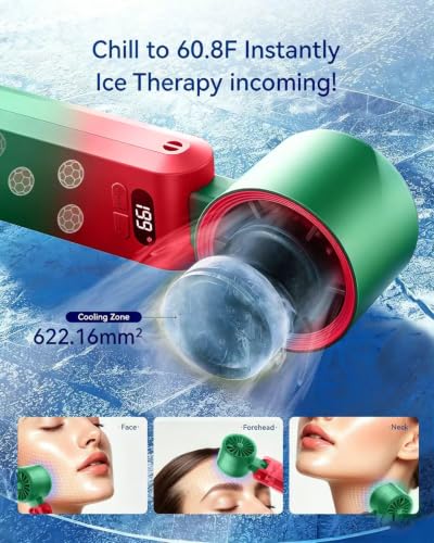 Image of Handheld Portable Turbo Fan with Ice Cooler, Speed (1-199) 5500mAh Rechargeable Personal Fan,[20H Cooling Time] [20000 RPM] Pocket Fans for Travel /Outdoor /Office, Soccer