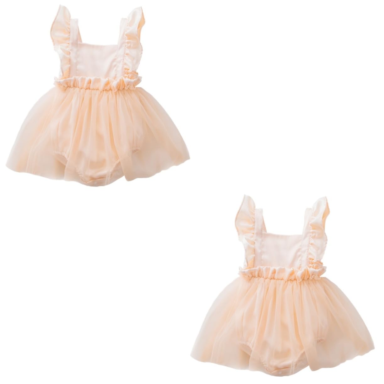 VICASKY Vestido Estilo Mameluco con Manga voladora ropita Bebe Recien Nacido Set Bebe Recien Nacido Vestido de Princesa de Tul s para niñas de tutú de niña Nylon