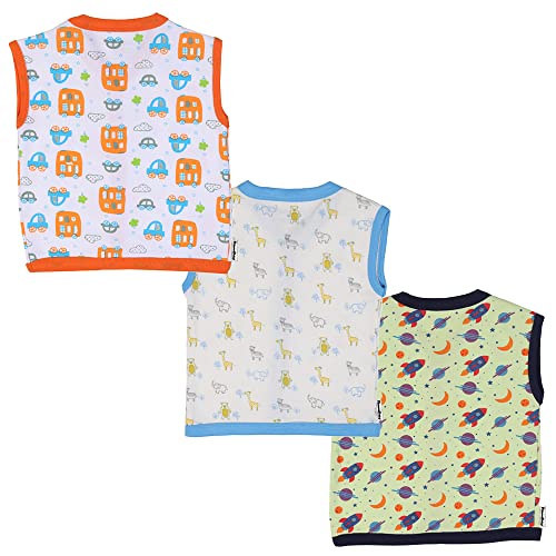 Image of NammaBaby Unisex Kid Cotton Regular Fit T-Shirt Hosiery Clothing Jhabla /Vest Front Open T- Shirt with Snap Buttons