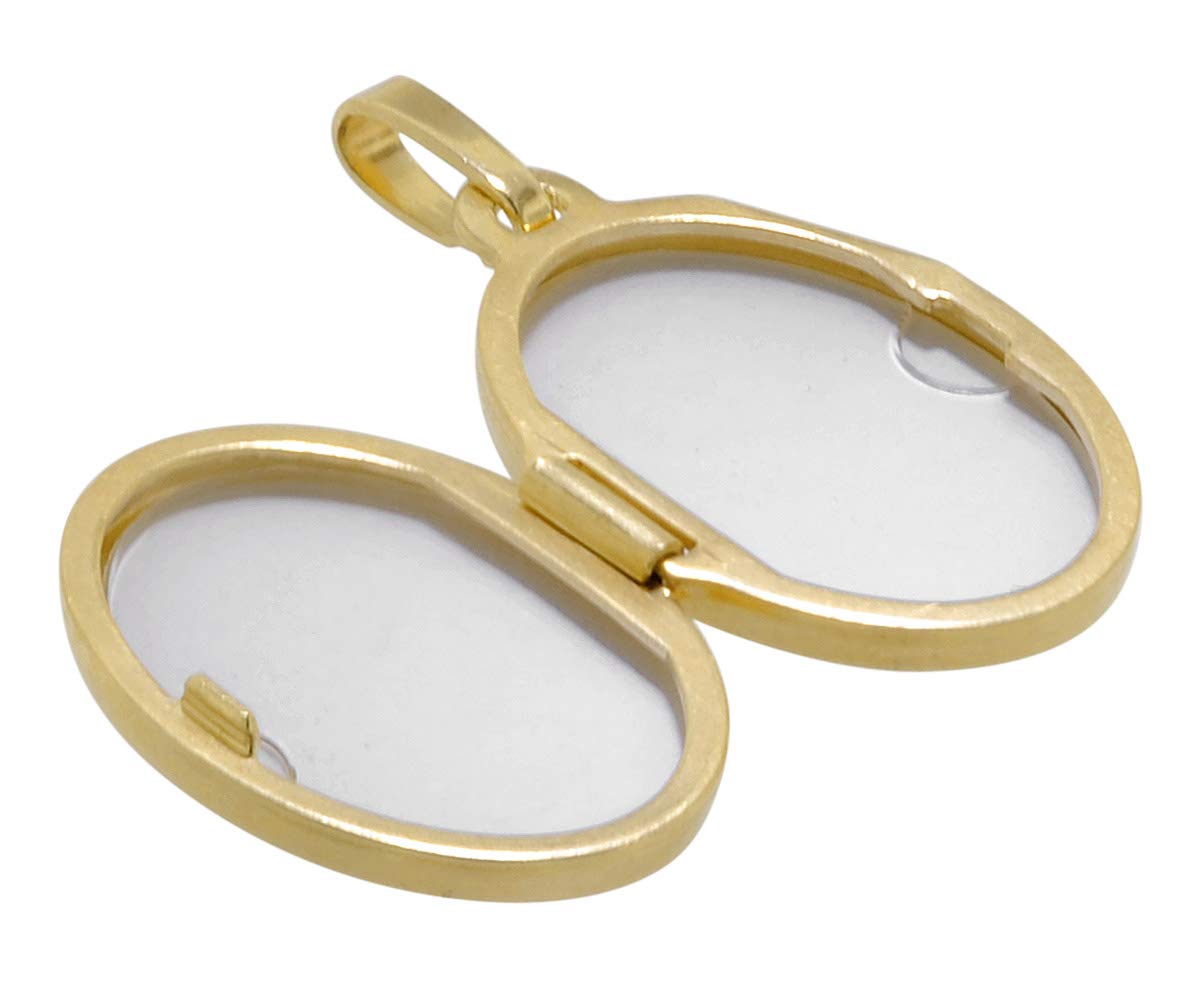 trendor Medaillon mit Damen-Kette Gold auf Silber 925 75727 | zauberhaftes Silber-Medaillon für Damen, zeitloser Silberschmuck für Frauen, tolle Geschenkidee