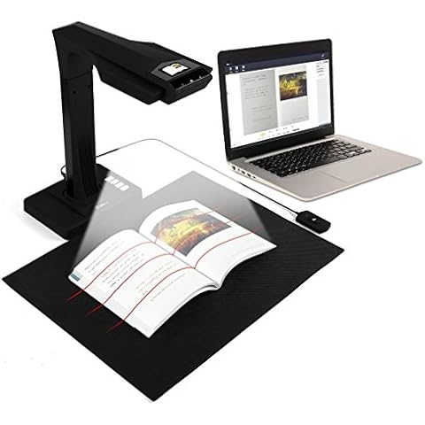 Document Scanner, CZUR ET16 Plus Book Scanner Professional Scanner Document Camera with 16MP Auto-Flatten Technology 180+ Languages OCR Function Compatible Windows7 / 8/10/11, XP Mac Cover