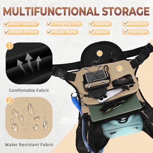 Image of Criuage USA Patent Running Hydration Vest Backpack, Lightweight Chest Pack with 2.0L Water Bladder Bag Daypack for Hiking Running Cycling Race Marathon for Women Men