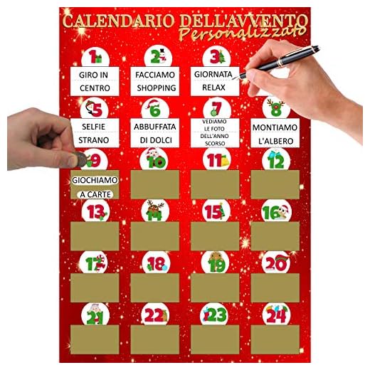 Calendario Avvento 2022 Gratta E Vinci - Calendario dell’Avvento da Personalizzare con Frasi Carine - Fai Scoprire La Frase Che Hai Scritto Ogni Giorno Fino A Natale - Calendario Avvento …