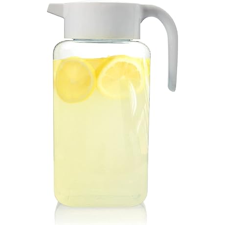 Arrow Plastic 1 Gallon Refrigerator Tea Pitcher with Lid