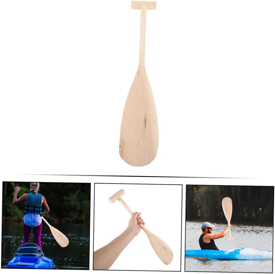 Wooden Paddle for Kayaking Beach Paddle Kayak Canoeing Sturdy Boat Oar for Boys and Girls Water Toy