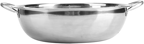 Miniatura 4 de Sartén de cocina de acero inoxidable, olla de inducción de 12 pulgadas, olla de chef con doble asa, sartén para saltear para lavavajillas y horno
