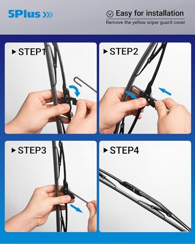 Image of 18 inch+18 inch Windshield Wiper Blades Replacement for Ford Ranger 1995-2011,Chevy HHR 2006-2011 Original Factory Quality Fit for U /J HOOK Front Wipers Arm(Pack of 2)