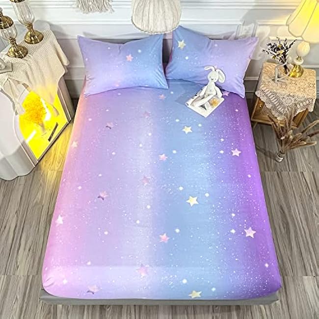 HOSIMA Gaming Bedding Gamepad Fitted Sheet Twin Size and Gamer Bedding Sets for Boys Used to Gamer Room Decor,1 Fitted Sheet+2 Pillowcases.