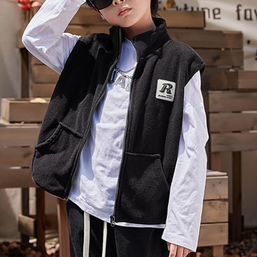 Girls Fleece Vest Jacket Warm Soft Sleeveless Jacket Ligntweight Full-Zip Outerwear Vests Winter Vest 3-15 Years3