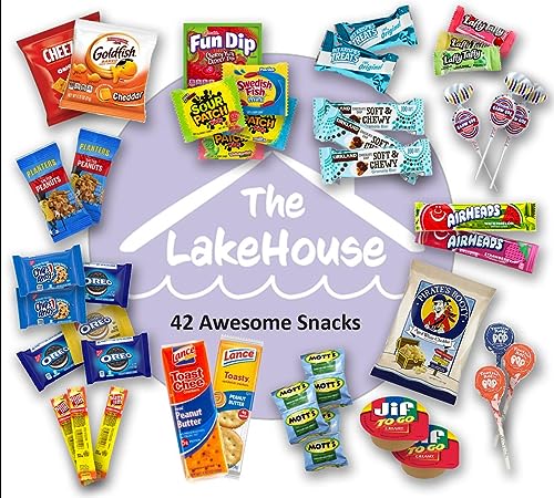 College Care Package Snack Box - 42 Count - Snack Packs for Boys Girls Men Women Students Soldiers - Camp Care Packages for College Students - Gift Basket - Snack Boxes from The LakeHouse - Image 3