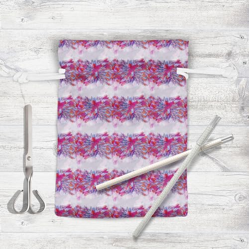 Image of ArtzFolio Pink & Violet Element | Pouch Wrist Potli Bag | Bag for Weddings & Casual Parties
