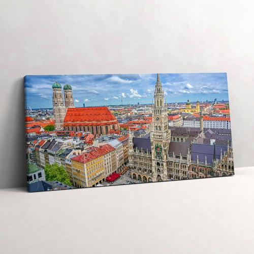 Tableau sur toile Marienplatz Munich pour l'ambiance d'un hôtel moderne
