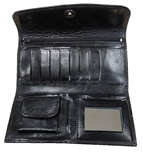 Sharpshooter Ladies Tooled Leather Western Blossoming Roses Trifold Wallet (BLACK)4