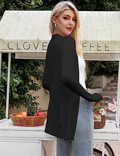 Image of U.Vomade Women's Sweaters Boho Long Sleeve Open Front Chunky Cable Knit Cardigan