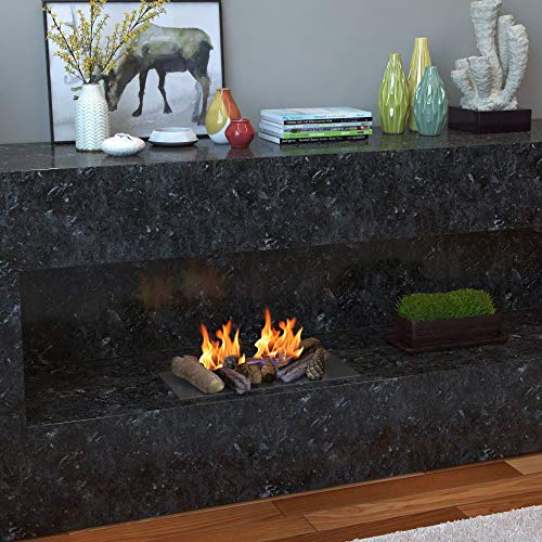 Regal Flame 9 Piece Petite Set of Ceramic Wood Gas Fireplace Logs Logs for All Types of Indoor, Gas Inserts, Ventless & Vent Free, Propane, Gel, Ethanol, Electric, or Outdoor Fireplaces & Fire Pits. - Thumbnail 7