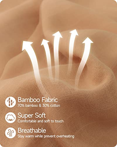 Mom Beebi Muslin Swaddle Blankets, Soft Silky Swaddle Blanket, Breathable And Skin-Friendly Baby Blankets For Boys & Girls, 4-Pack Unisex Baby Blankets, 47 X 47 Inches #TOP2