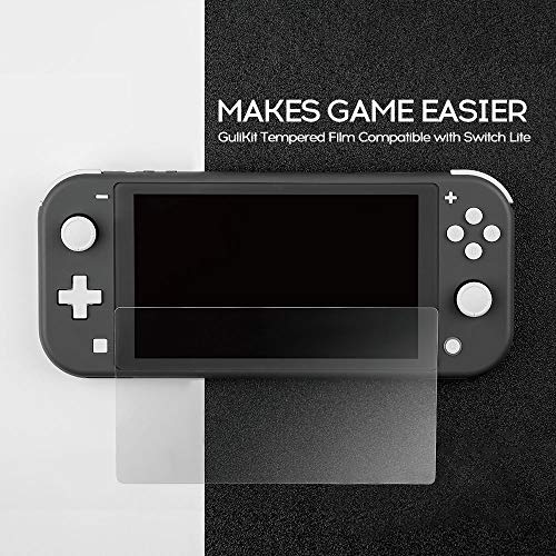 Ajcoflt GuliKit 2 Pcs Protetor de Tela de Vidro Dureza 9 H Compatível com Switch Lite Console Filme