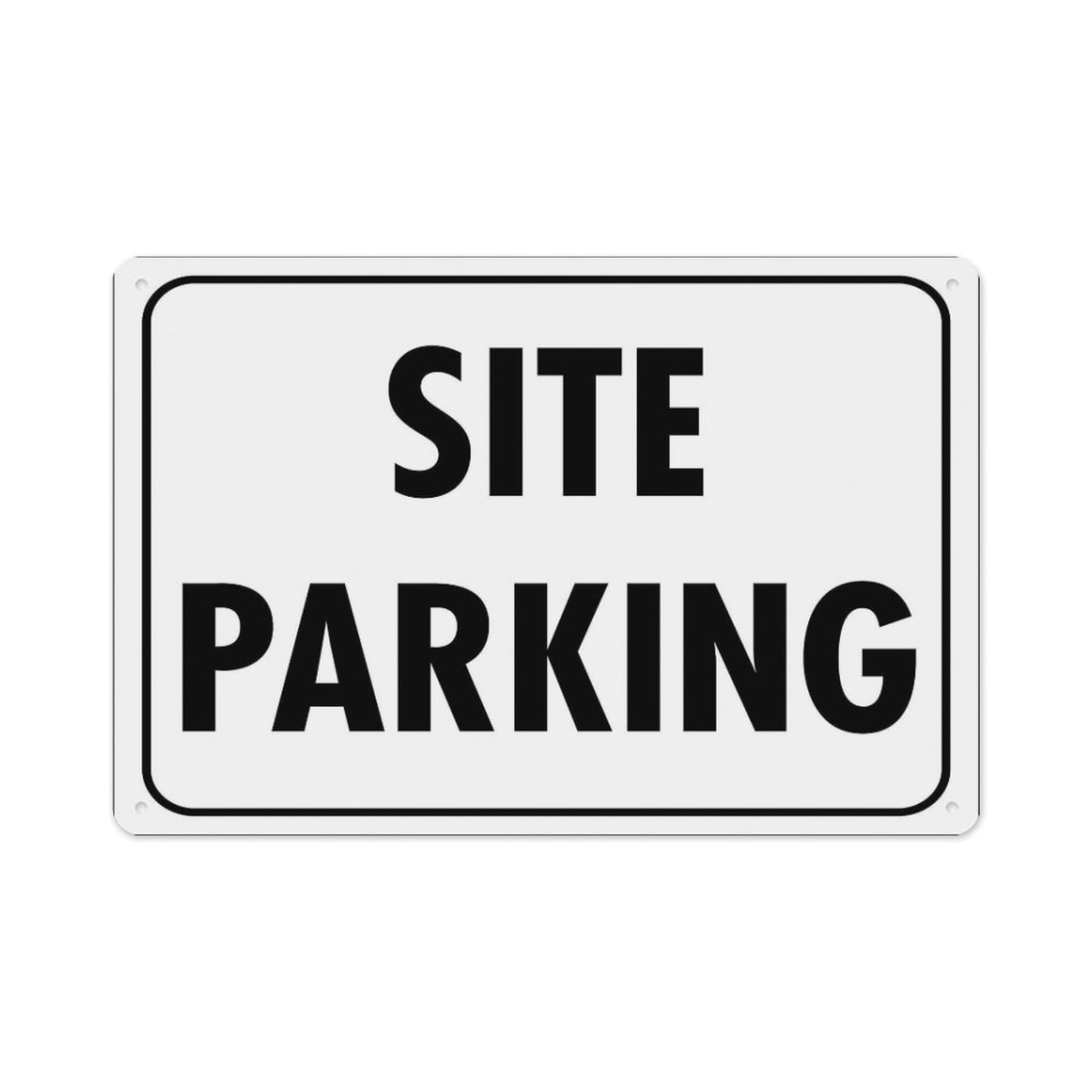 peiyeety Site Parking Sign Aluminum Tin Warning Signs For Home Outdoor Garden 8X12 Inches