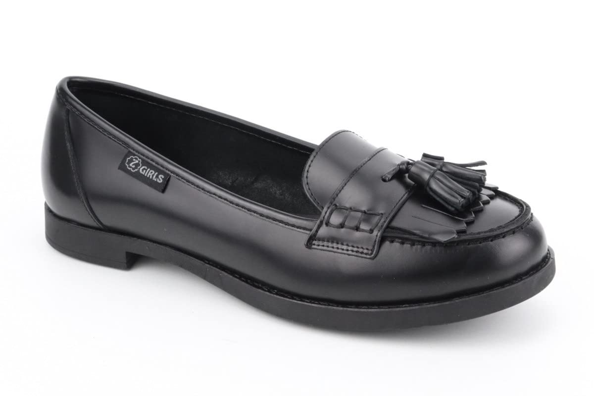 ZGIRLS Mocasin Uni 487 College Negro Zapato Castellano Adolescentes NIÑA Uniforme Escolar Y SOSTENIBLE