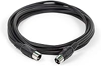Vista 6 de Cable MIDI Monoprice - Conectores DIN de 5 pines, blindados, carcasas de conectores moldeadas, 28 AWG, 10 pies, negro