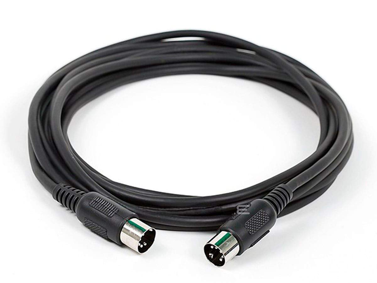 Monoprice MIDI Cable - 15 Feet - Black | With Keyed 5-pin DIN Connector, Molded Connector Shells