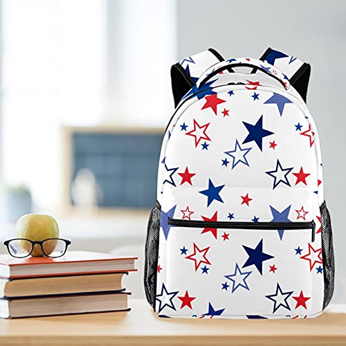 Sac à dos de voyage étoiles blanches avec porte-bouteille pour enfants