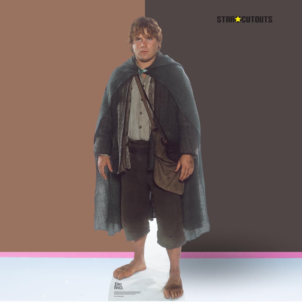 Star Cutouts SC4127 Samwise Gamgee - Sean Austin - Herr der Ringe lebensgroßer Pappaufsteller mit Mini