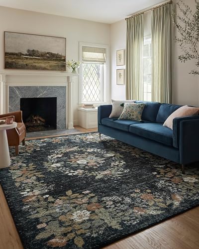 Loloi Rifle Paper Co. Laurel Collection LAU-01 Dark...