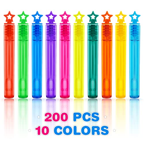 200 Pieces Mini Bubble Wands,Bubble Party Favors Assortment Toys For Kids,Themed Birthday, Halloween, Goodie Bags, Carnival Prizes, Wedding, Bubble Maker Toys For Kids,Outdoor Gifts For Girls & Boys #TOP2
