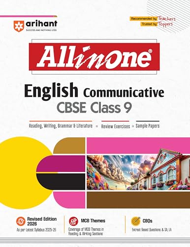 Image of Arihant All in One English Communicative Class 9 for CBSE Exams 2025-26 | Revised Edition as per latest syllabus | CBQs, Focused Theory, Reading, ... & Literature, Review Exercises, Sample Papers