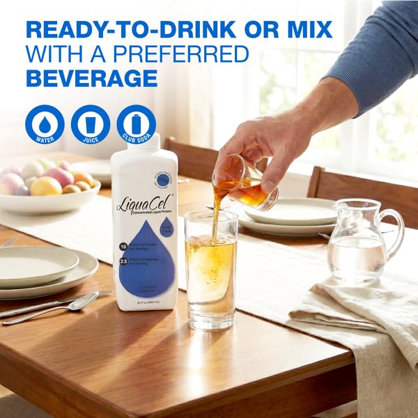 LiquaCel Concentrated Liquid Protein, Unflavored, Ready-to-Drink, 16g Hydrolyzed Collagen Protein and 2.5g Arginine Per 1oz Serving, Sugar & Gluten Free, 32 fl oz Bottle - Image 6