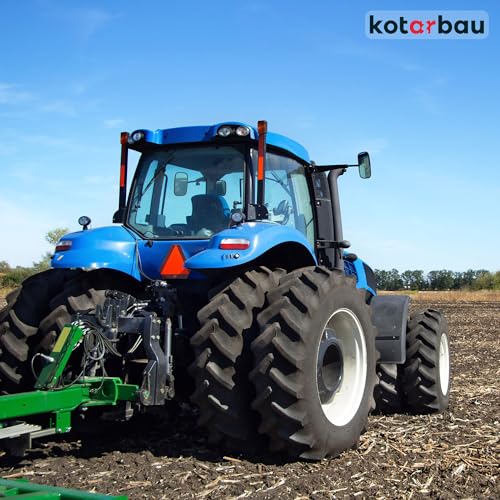 KOTARBAU® Traktor Spiegel Universal 19 x 23 cm PVC 2 Stück Rückspiegel Traktor LKW Spiegel Rückfahrspiegel mit Halterung Landwirtschaft