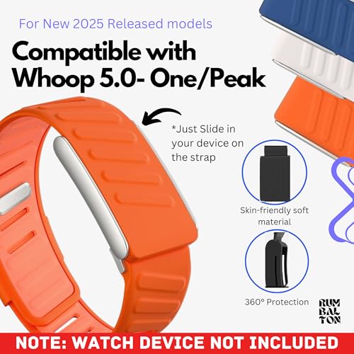 Image of Premium Sports Strap for Whoop 5.0 - One & Peak 2025 Released Band Replacement Strap Accessory | Ultra Soft Felt | Sweat Resistant, Silicone Band for Fitness, Workouts (Device Not Included)