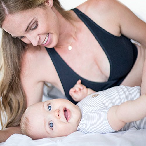 Medela Sleep Bra Sutiã de Enfermagem para a noite, sem costuras e sem fio, Preto, 85C