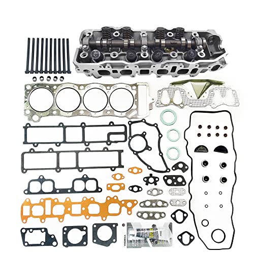 Image of Partsflow Cylinder Head & Head Gasket Set w /Bolts for 1985-1995 Toyota 4Runner for 1985 Toyota Celica for 1985-1995 Toyota Pickup OE#11101-35080 2.4L 2366CC L4 SOHC 8V ENG. Code inch22R, 22RE, 22REC inch