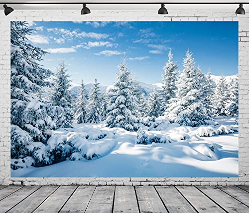 Fondo fotográfico BELECO 5x3ft invierno nieve bosque blanco miniatura 4