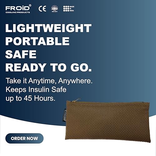 Image of TWAIN: Insulin Cooling Travel Wallet (Beige) Zipper