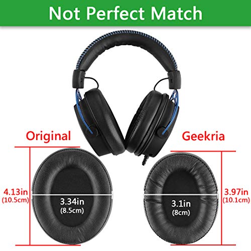 GEEKRIA Almohadillas de Repuesto Compatibles con HyperX Cloud Alpha, Cloud Alpha 2, Cloud Alpha Wireless, Cloud Alpha S, Almohadillas para Auriculares (Negro) miniatura 3