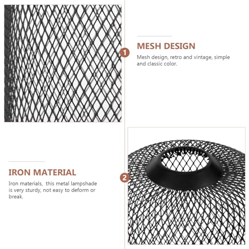 Magiclulu Q58HOTXOAI58ZZBA163 1Pcs Mesh Pendant Light Shade Metal Wire Cage Lamp Guards Hollow Out Replacement Metal Mesh Lamp Shade thumb #4