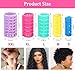 Coufce 36 Pieces Self Grip Plastic Hair Roller Set, 5 Sizes Curlers Snap on Hair Curlers Set for Short Long Hair