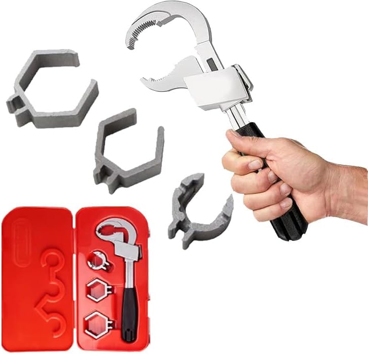 Llave universal ajustable de doble extremo, llave multifuncional para artículos sanitarios, reparación de fontanería, instalación de accesorios de