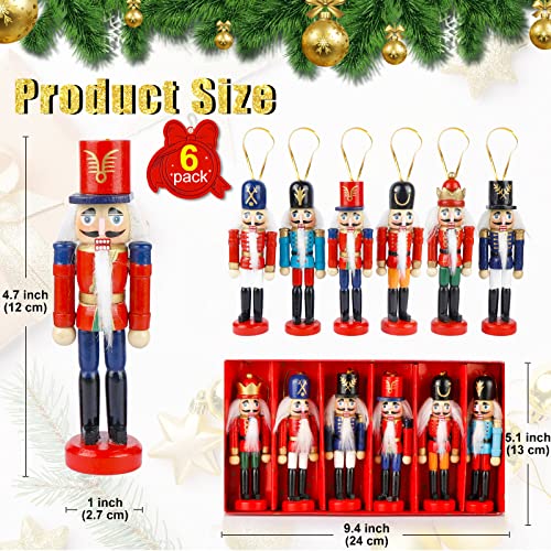 image for OurWarm Nutcracker Christmas Decorations 6Pcs Christmas Nutcrackers Or