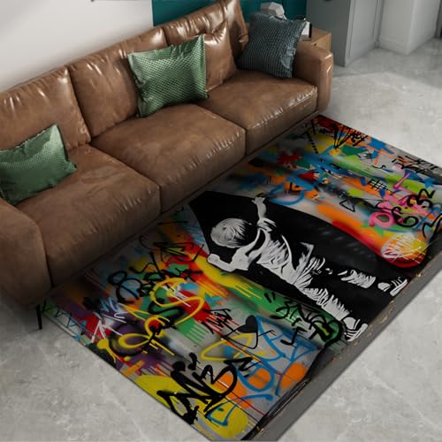 Tapis doux 100x150cm lavable au design de rue et finitions soignées - 2
